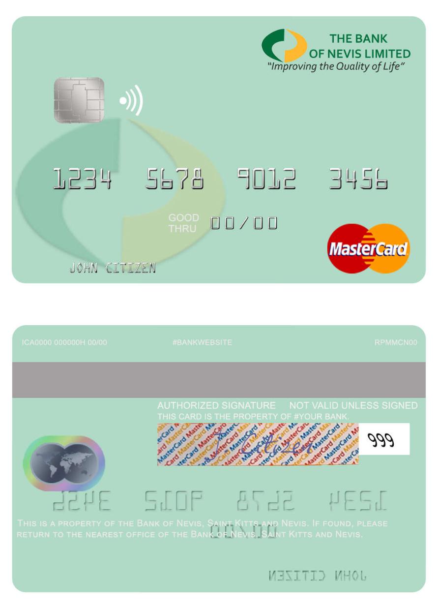 Saint Kitts and Nevis Bank of Nevis mastercard